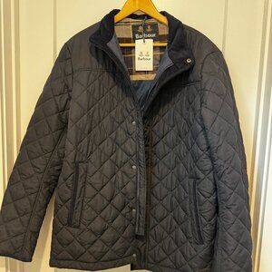 Men's XL Barbour BrandonQuilt Jacket Navy